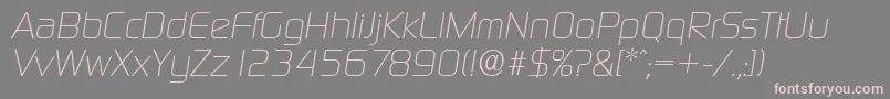 Fonte DigitalserialItalic – fontes rosa em um fundo cinza
