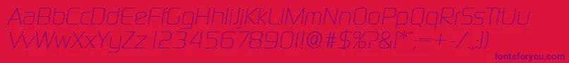 DigitalserialItalic Font – Purple Fonts on Red Background