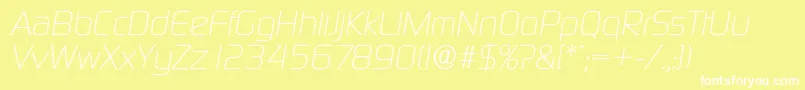 Шрифт DigitalserialItalic – белые шрифты на жёлтом фоне