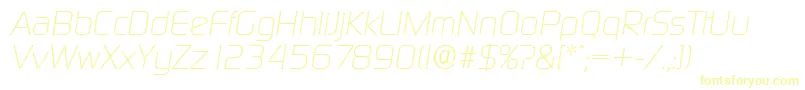 DigitalserialItalic-fontti – keltaiset fontit
