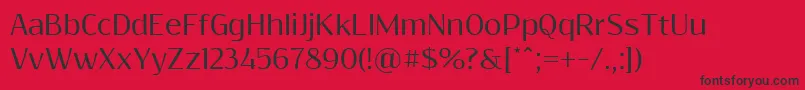 フォントResagokrRegular – 赤い背景に黒い文字