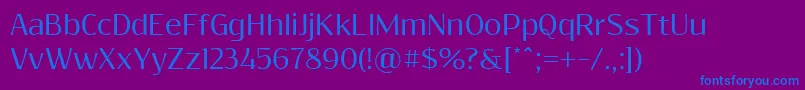 Шрифт ResagokrRegular – синие шрифты на фиолетовом фоне