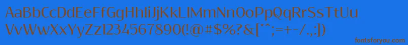 ResagokrRegular Font – Brown Fonts on Blue Background