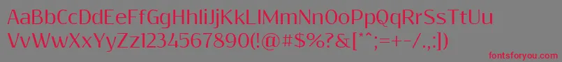 ResagokrRegular Font – Red Fonts on Gray Background