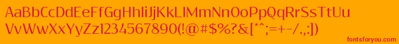 ResagokrRegular Font – Red Fonts on Orange Background