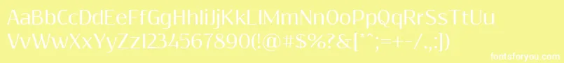 ResagokrRegular Font – White Fonts on Yellow Background