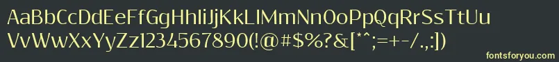 ResagokrRegular Font – Yellow Fonts on Black Background