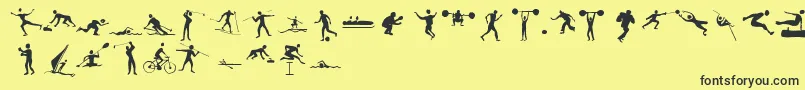 Sportive Font – Black Fonts on Yellow Background