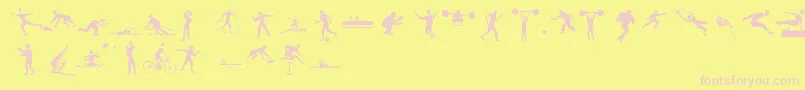 Sportive Font – Pink Fonts on Yellow Background