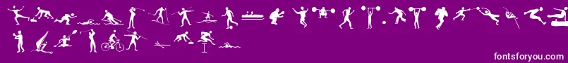 Sportive Font – White Fonts on Purple Background