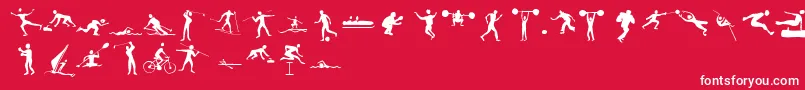 Sportive Font – White Fonts on Red Background