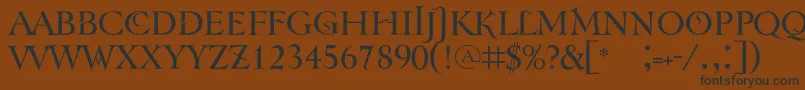 Tenebraoldface-fontti – mustat fontit ruskealla taustalla