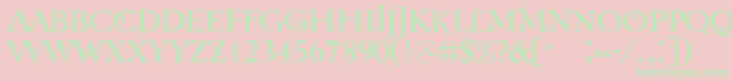 Tenebraoldface Font – Green Fonts on Pink Background