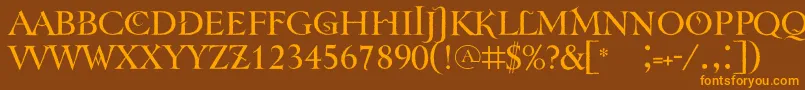 Шрифт Tenebraoldface – оранжевые шрифты на коричневом фоне