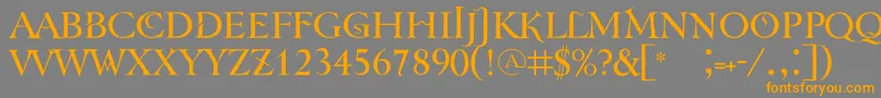 Tenebraoldface Font – Orange Fonts on Gray Background