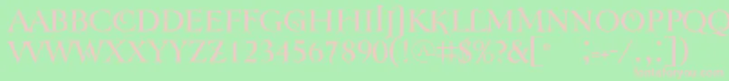 Tenebraoldface Font – Pink Fonts on Green Background