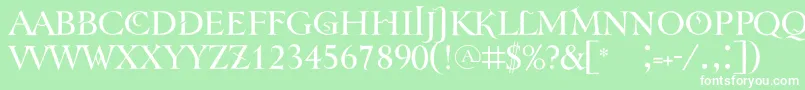 Tenebraoldface Font – White Fonts on Green Background