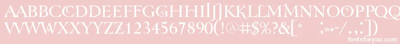 Tenebraoldface Font – White Fonts on Pink Background