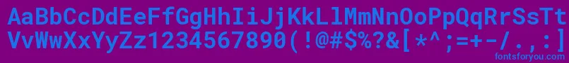 RobotomonoBold Font – Blue Fonts on Purple Background