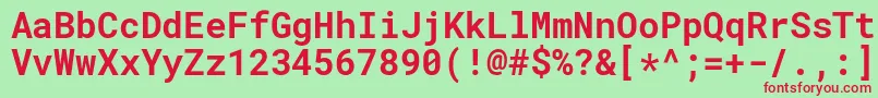 RobotomonoBold Font – Red Fonts on Green Background