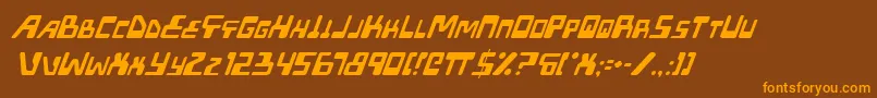 XpedItalic Font – Orange Fonts on Brown Background