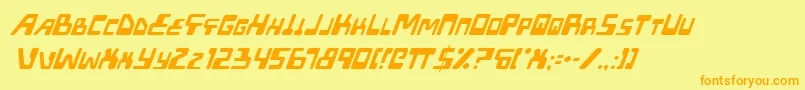 XpedItalic Font – Orange Fonts on Yellow Background