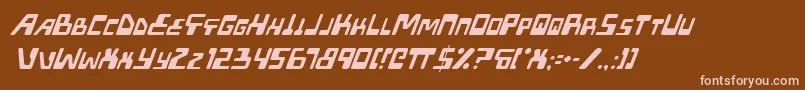 XpedItalic Font – Pink Fonts on Brown Background