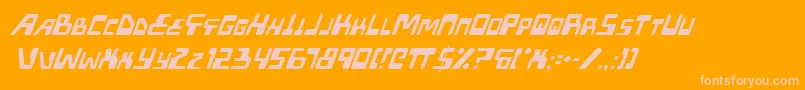 XpedItalic Font – Pink Fonts on Orange Background
