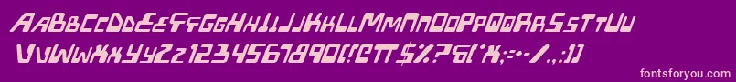 XpedItalic Font – Pink Fonts on Purple Background