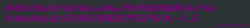 XpedItalic Font – Purple Fonts on Black Background