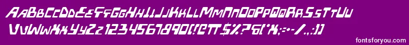 Шрифт XpedItalic – белые шрифты на фиолетовом фоне