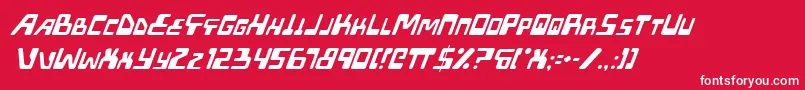 XpedItalic Font – White Fonts on Red Background