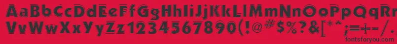 PerformaOutlineSsiOutline Font – Black Fonts on Red Background