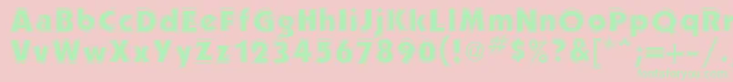 Шрифт PerformaOutlineSsiOutline – зелёные шрифты на розовом фоне