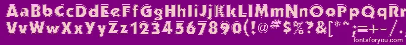 PerformaOutlineSsiOutline Font – Pink Fonts on Purple Background