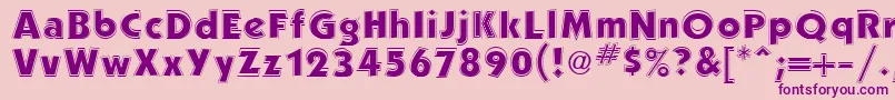 PerformaOutlineSsiOutline Font – Purple Fonts on Pink Background