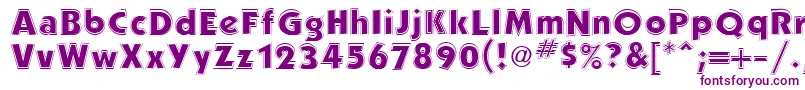 PerformaOutlineSsiOutline Font – Purple Fonts on White Background