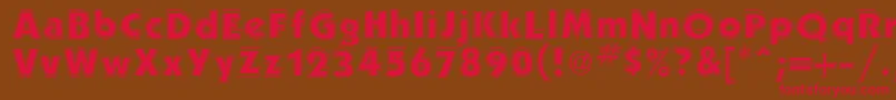 PerformaOutlineSsiOutline Font – Red Fonts on Brown Background