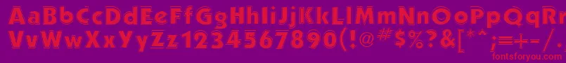 PerformaOutlineSsiOutline Font – Red Fonts on Purple Background