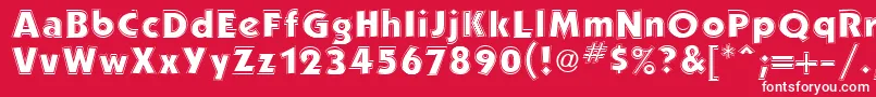 Шрифт PerformaOutlineSsiOutline – белые шрифты на красном фоне