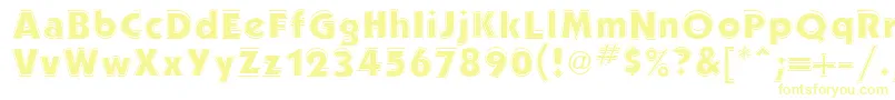 Шрифт PerformaOutlineSsiOutline – жёлтые шрифты
