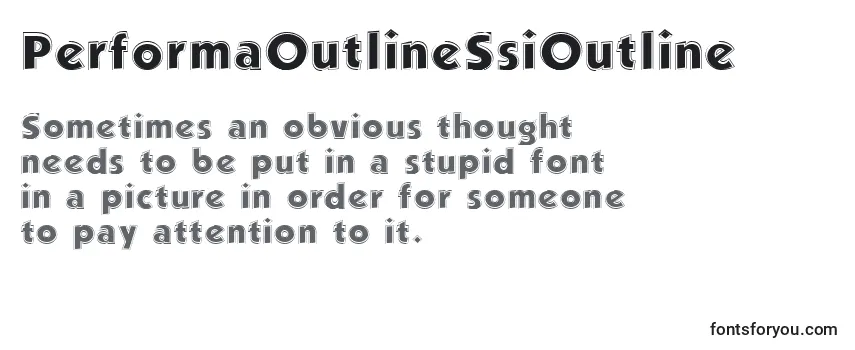 PerformaOutlineSsiOutline Font