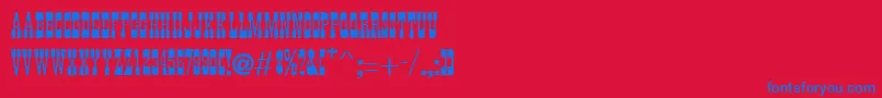 Шрифт WantedposterRegular – синие шрифты на красном фоне