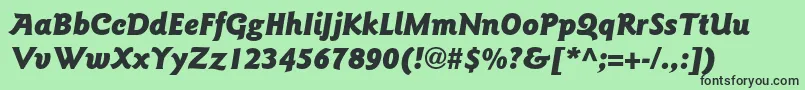 GoudysansstdBlackitalic Font – Black Fonts on Green Background