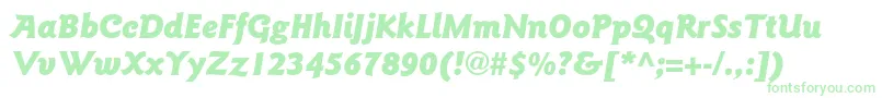 GoudysansstdBlackitalic Font – Green Fonts on White Background