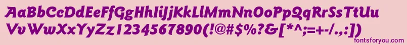 フォントGoudysansstdBlackitalic – ピンクの背景に紫のフォント