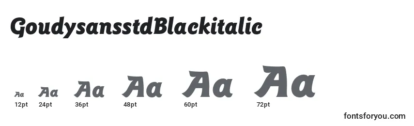 GoudysansstdBlackitalic Font Sizes