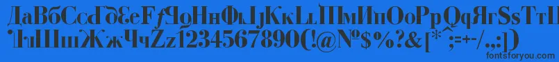 KremlinDumaBold Font – Black Fonts on Blue Background