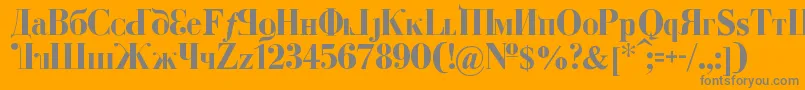 KremlinDumaBold Font – Gray Fonts on Orange Background