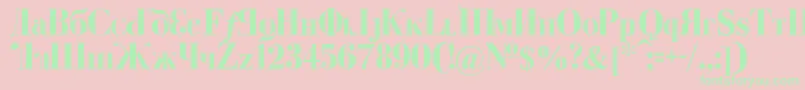 KremlinDumaBold Font – Green Fonts on Pink Background